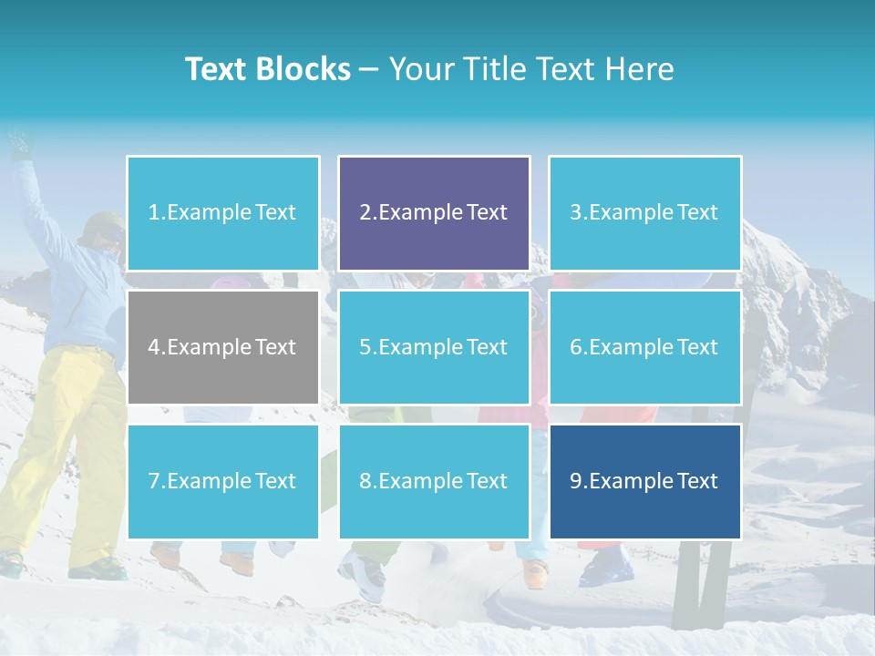 Jumping Skier Cold PowerPoint Template