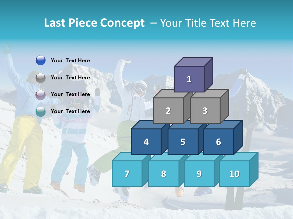 Jumping Skier Cold PowerPoint Template