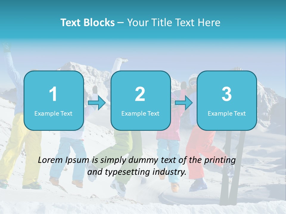 Jumping Skier Cold PowerPoint Template