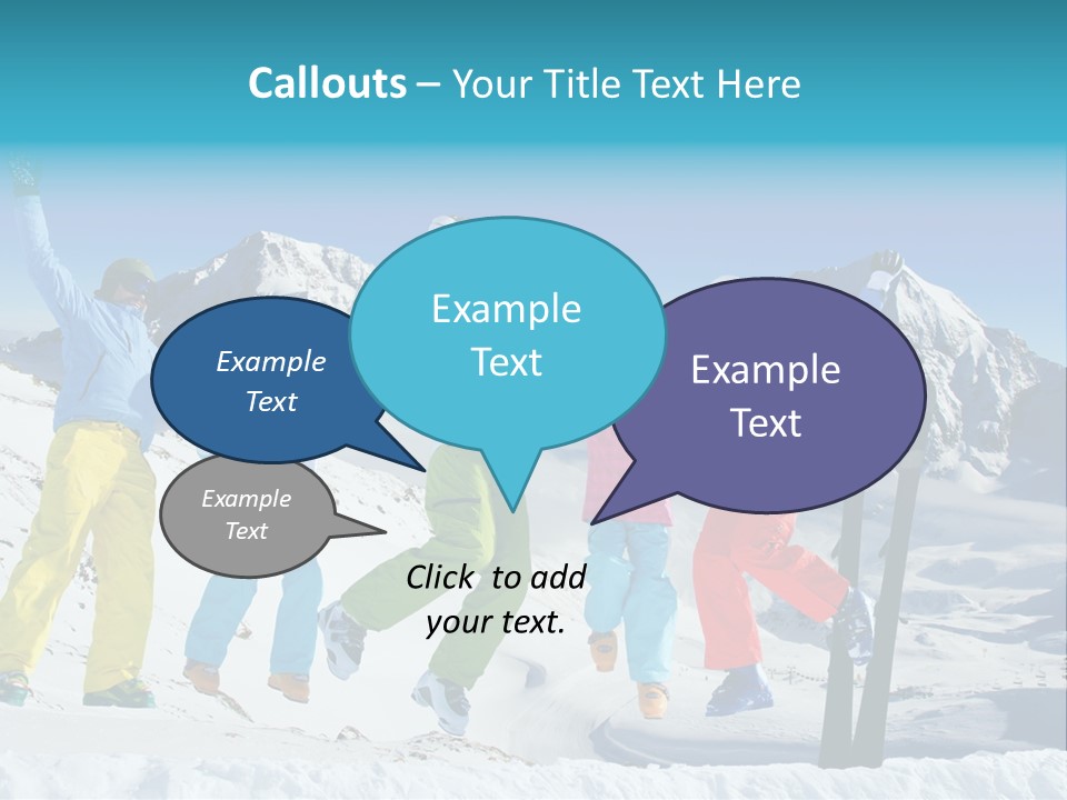 Jumping Skier Cold PowerPoint Template