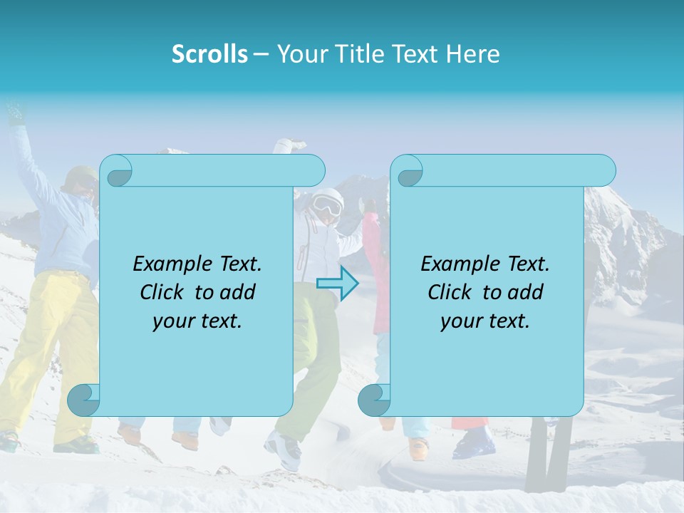 Jumping Skier Cold PowerPoint Template