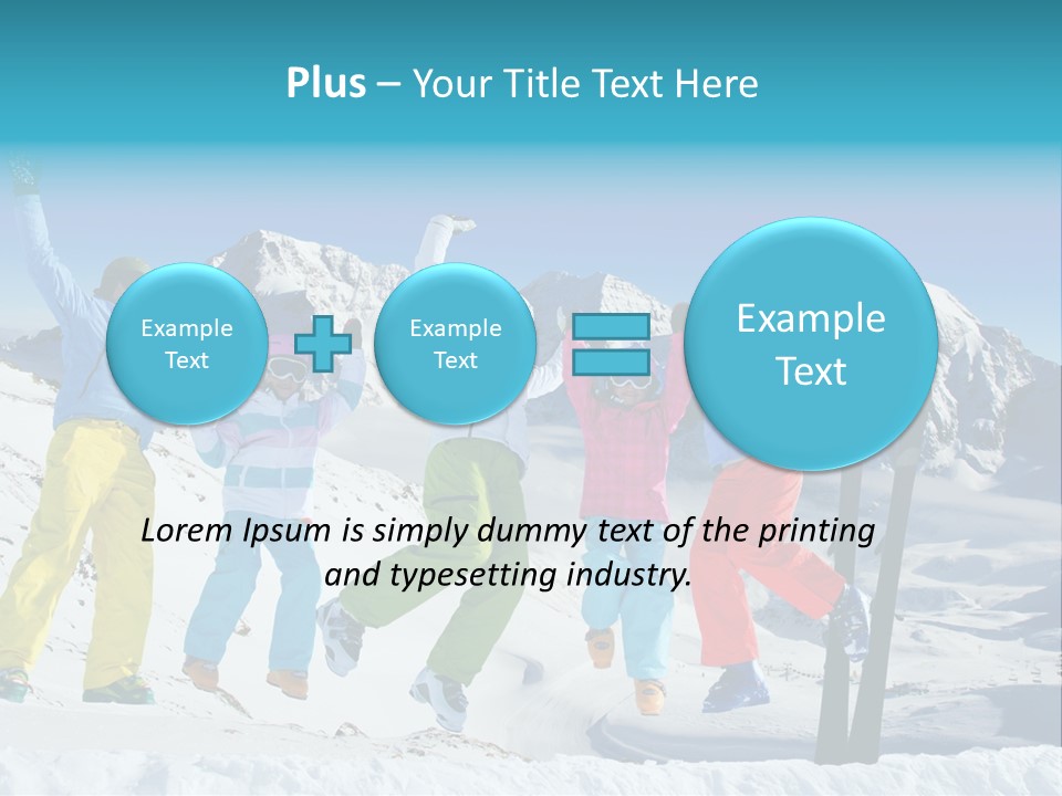 Jumping Skier Cold PowerPoint Template