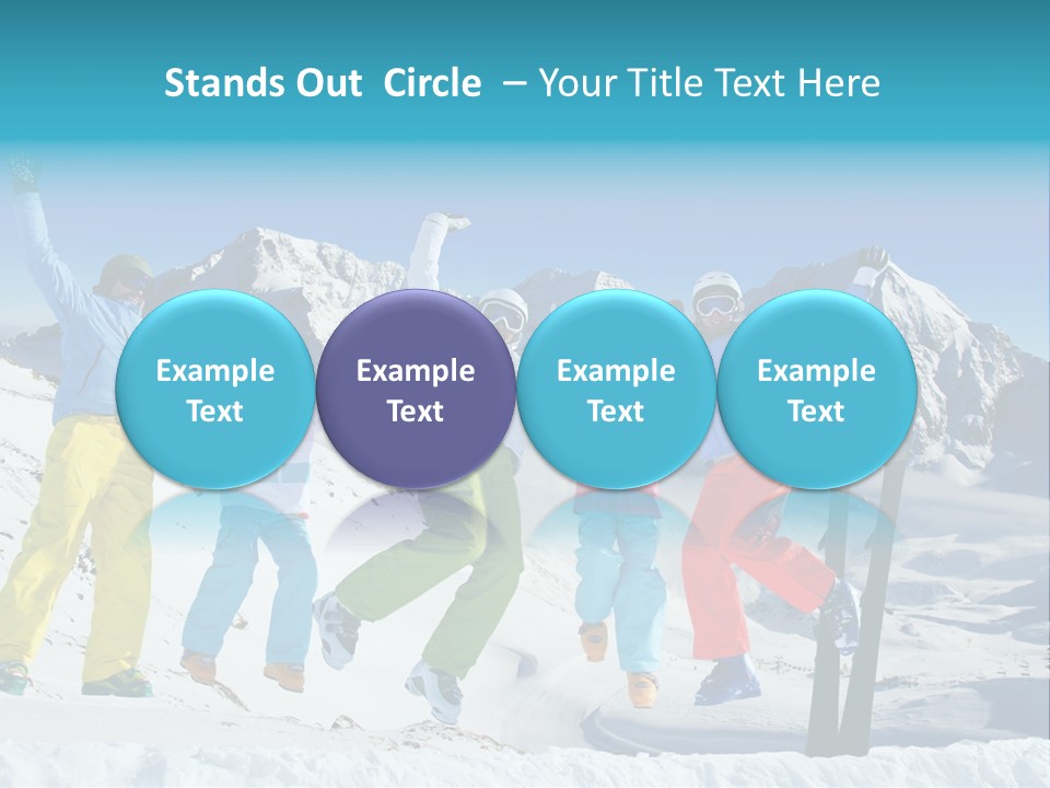 Jumping Skier Cold PowerPoint Template