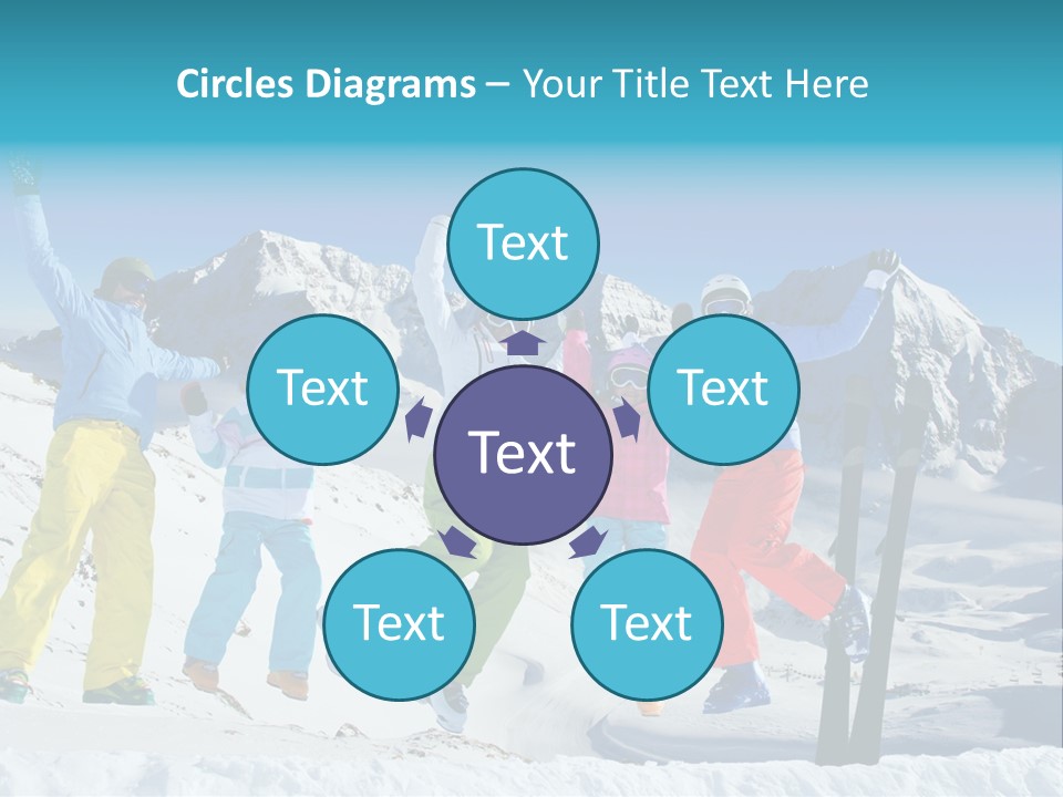 Jumping Skier Cold PowerPoint Template