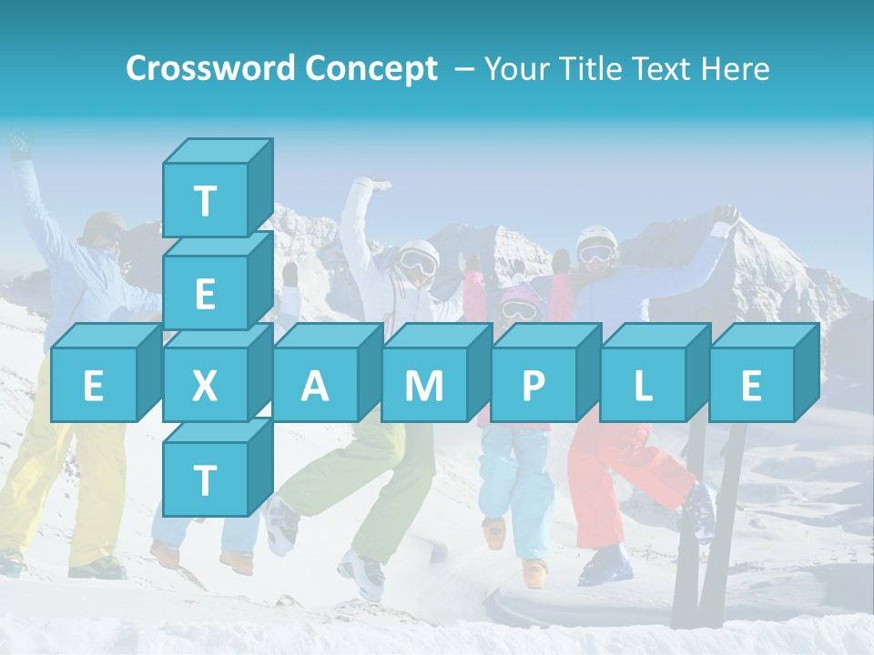 Jumping Skier Cold PowerPoint Template