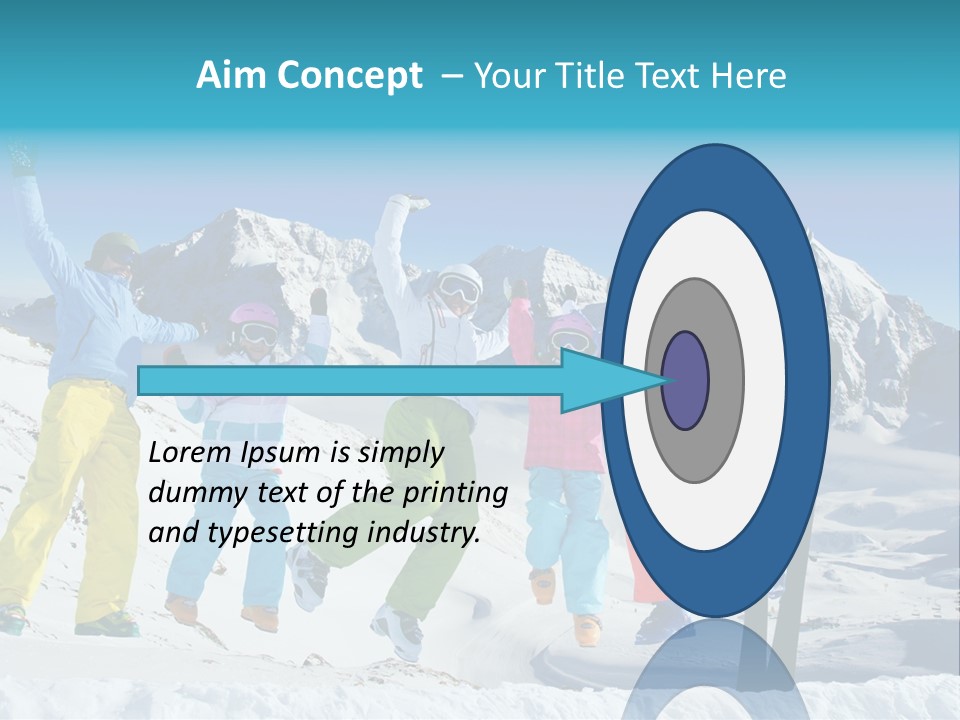 Jumping Skier Cold PowerPoint Template