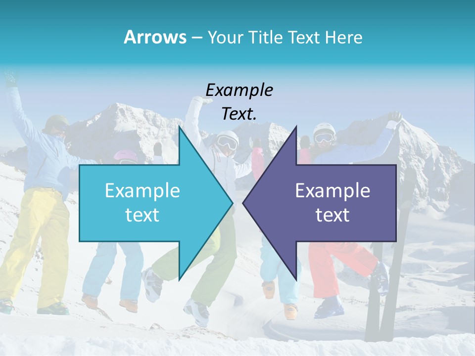 Jumping Skier Cold PowerPoint Template