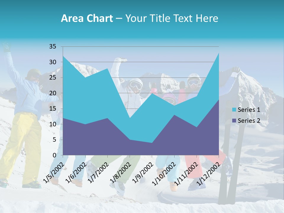 Jumping Skier Cold PowerPoint Template