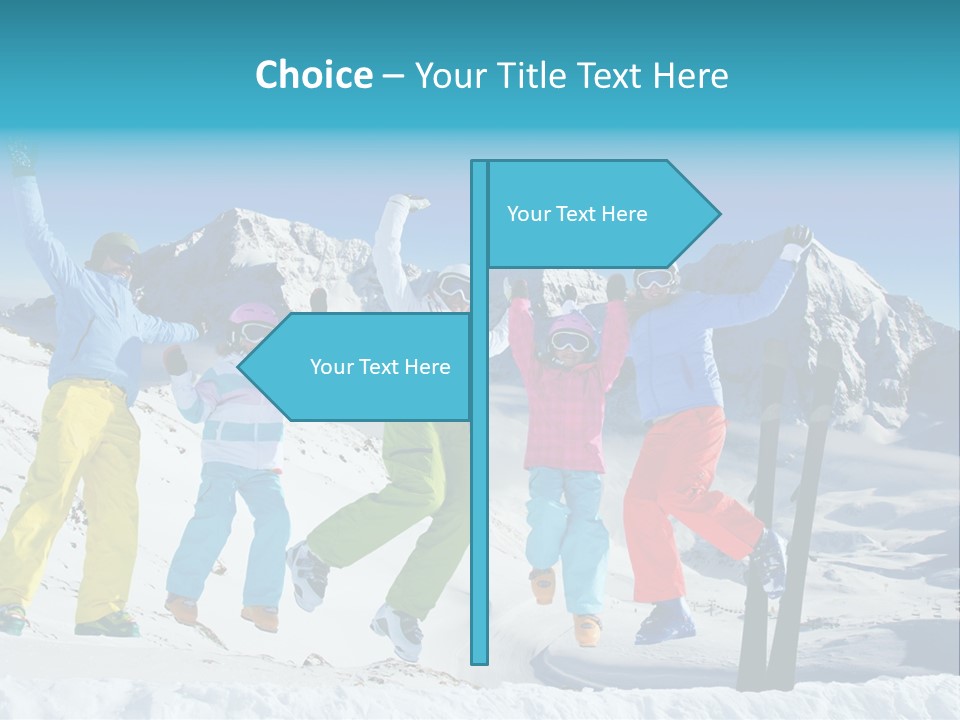 Jumping Skier Cold PowerPoint Template