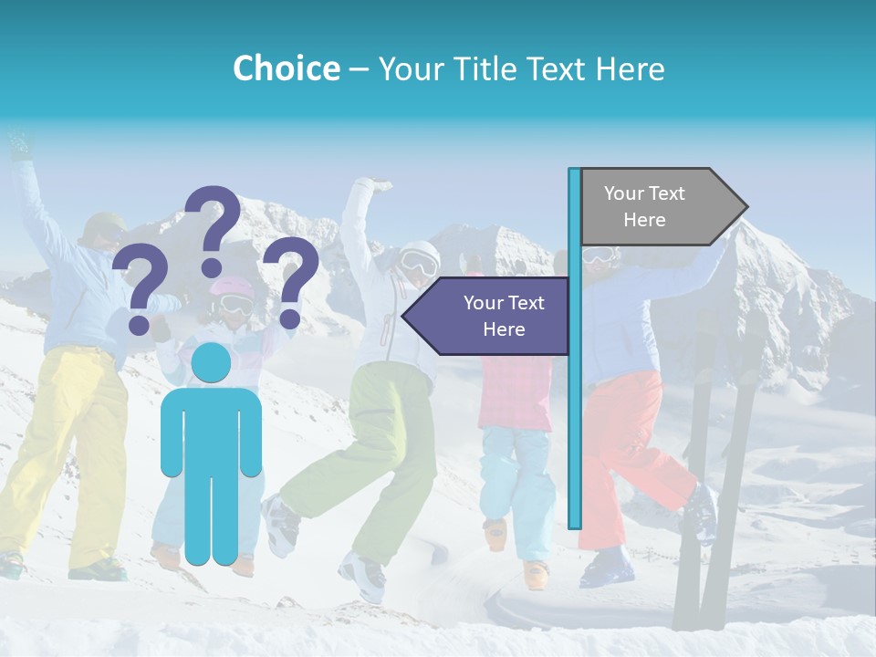 Jumping Skier Cold PowerPoint Template