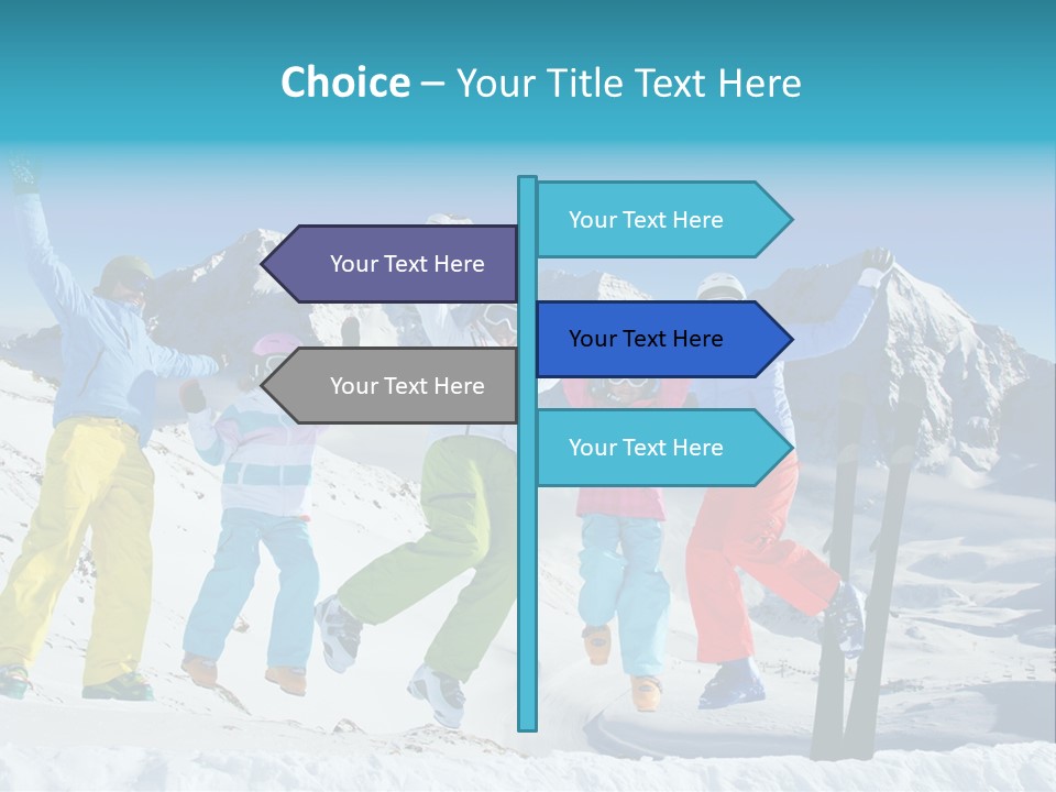 Jumping Skier Cold PowerPoint Template