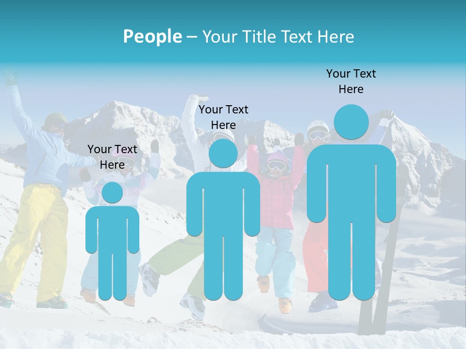 Jumping Skier Cold PowerPoint Template