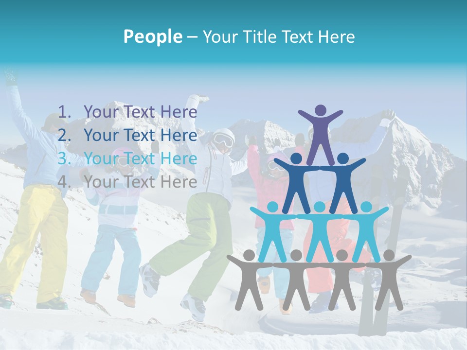 Jumping Skier Cold PowerPoint Template