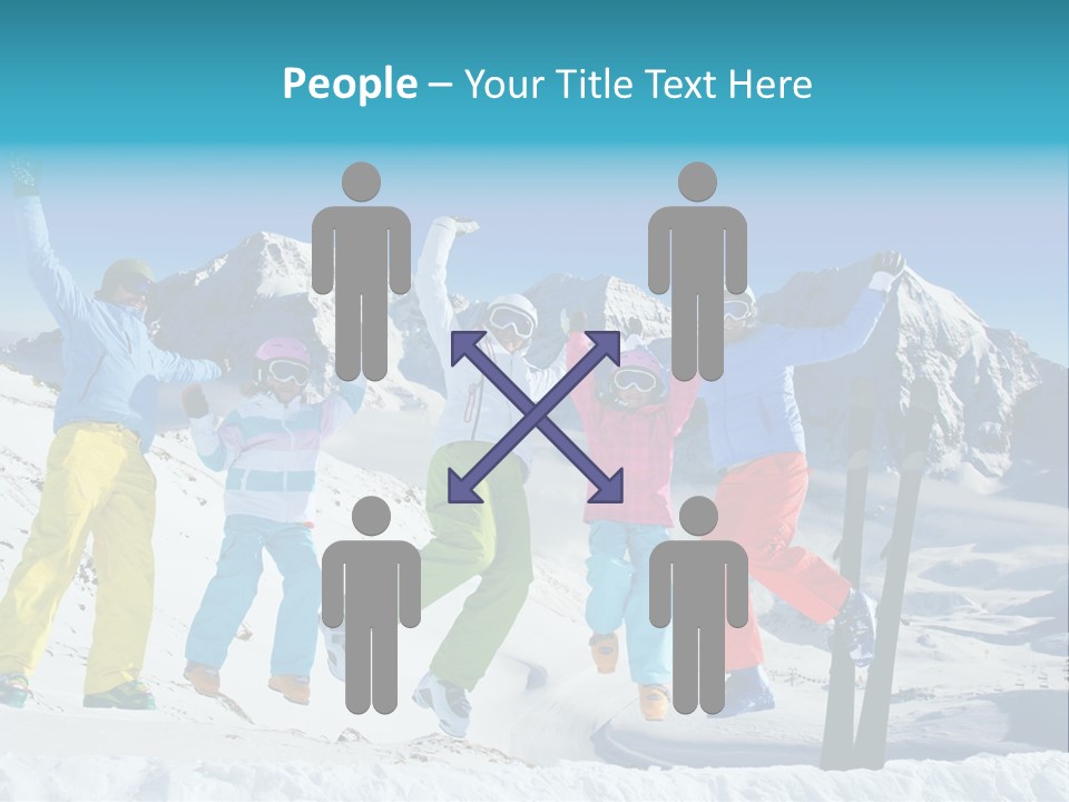Jumping Skier Cold PowerPoint Template