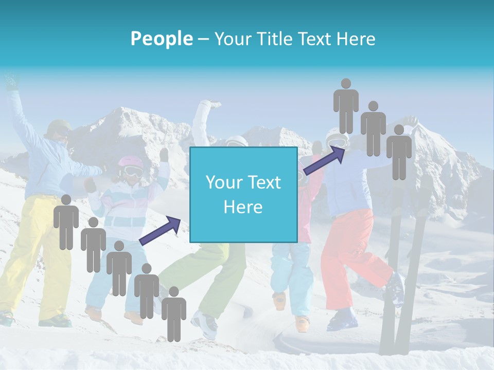 Jumping Skier Cold PowerPoint Template