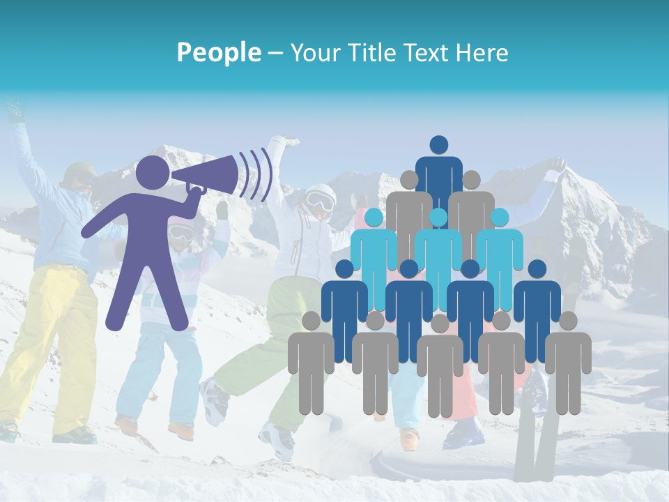 Jumping Skier Cold PowerPoint Template