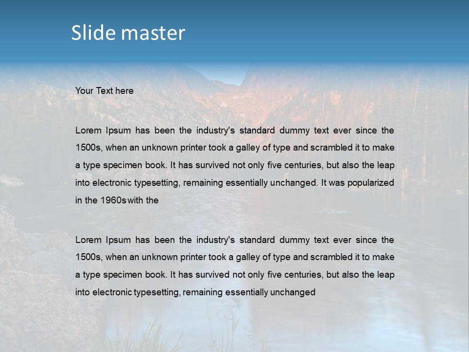 Blue Summer Calm PowerPoint Template