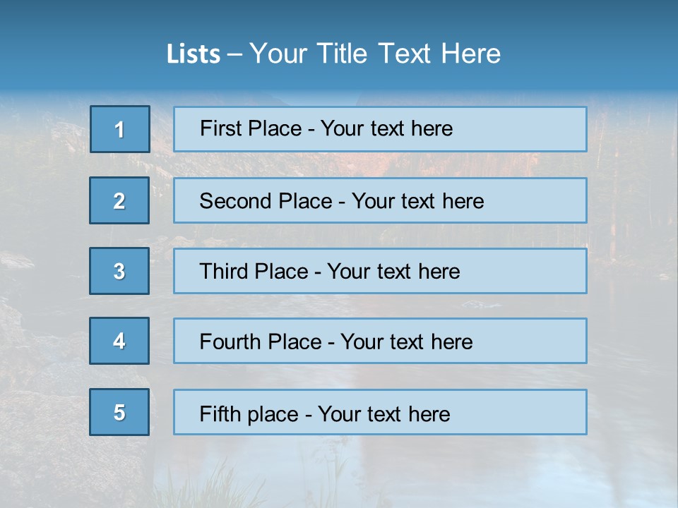 Blue Summer Calm PowerPoint Template