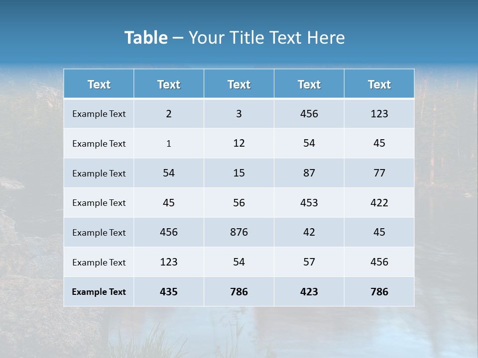 Blue Summer Calm PowerPoint Template
