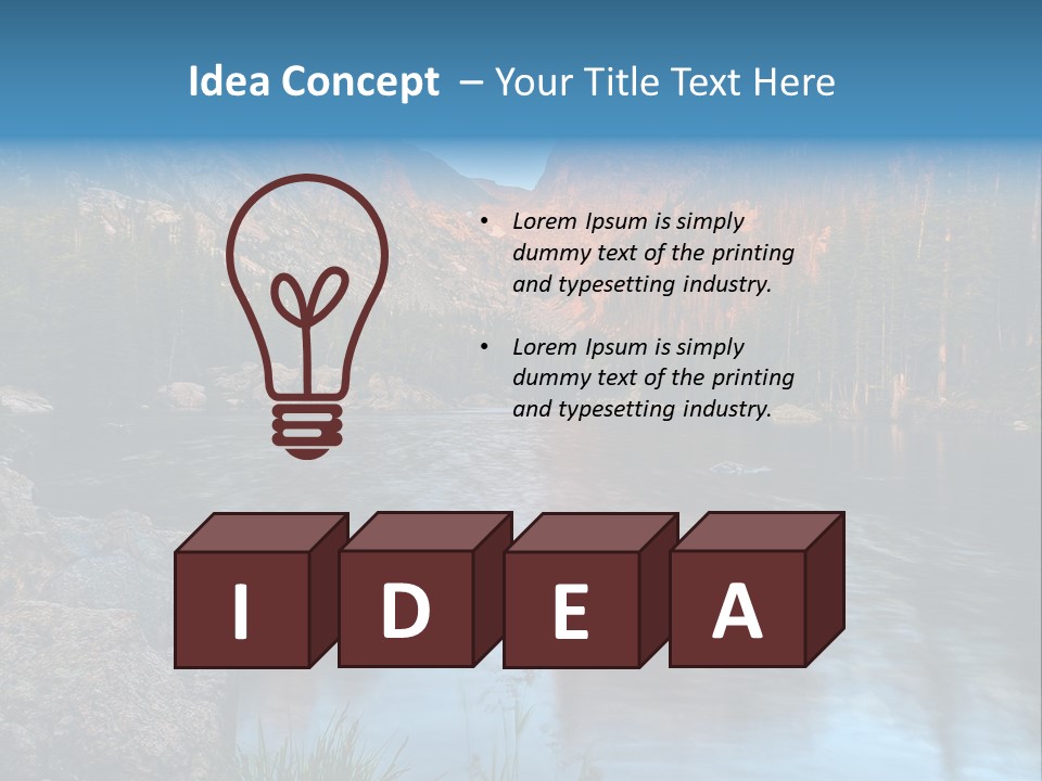 Blue Summer Calm PowerPoint Template