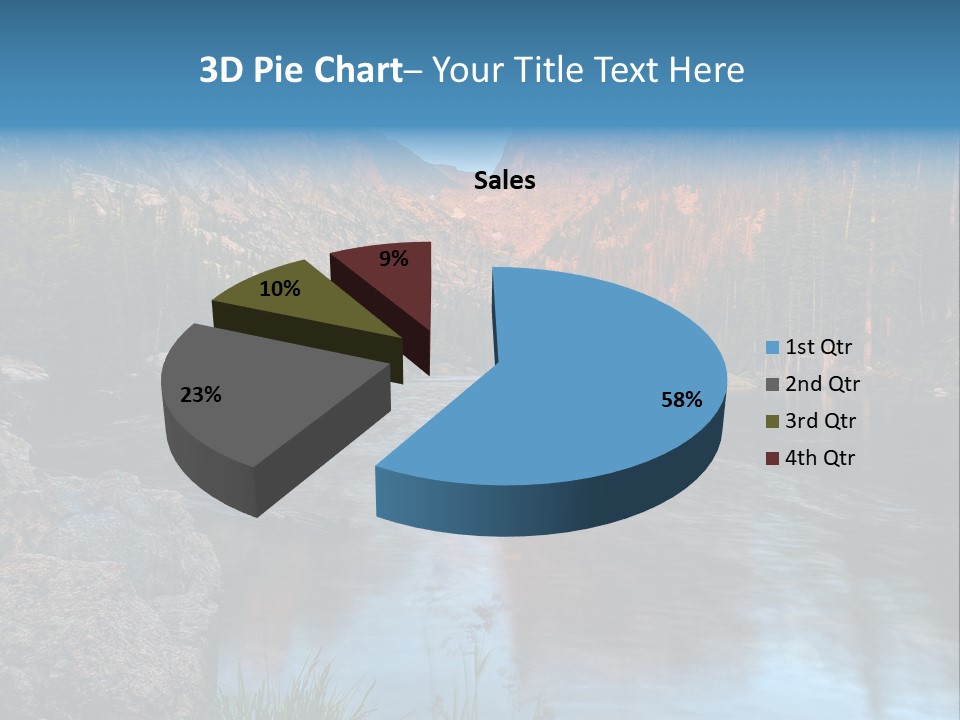Blue Summer Calm PowerPoint Template