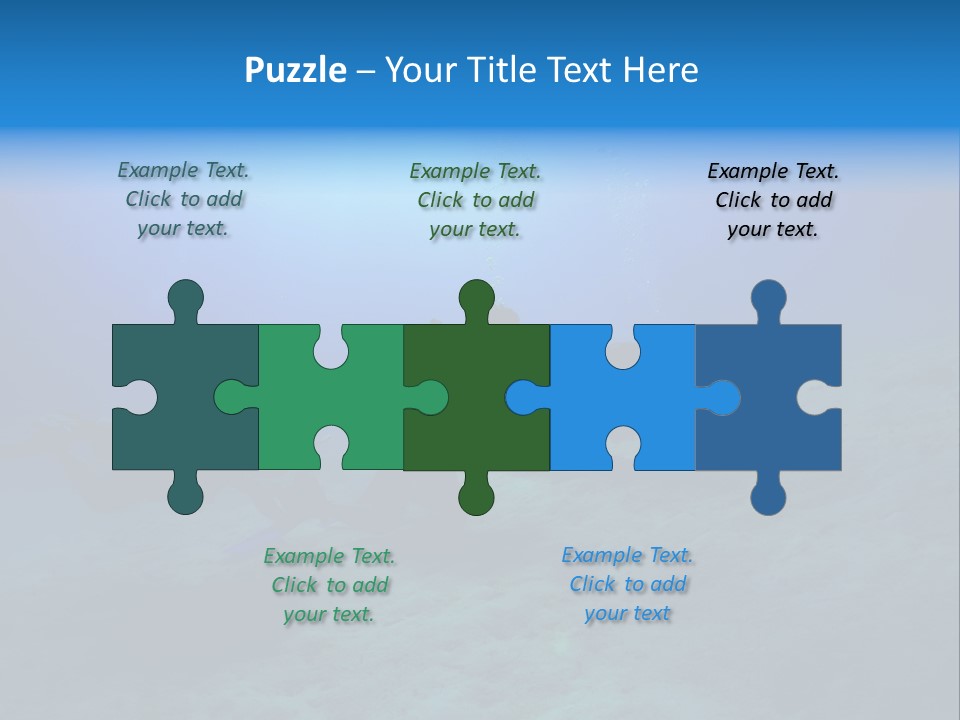 Blue Scuba Shallow Diving PowerPoint Template