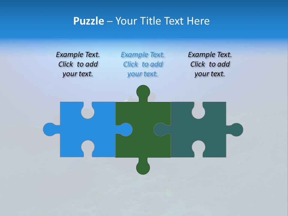 Blue Scuba Shallow Diving PowerPoint Template