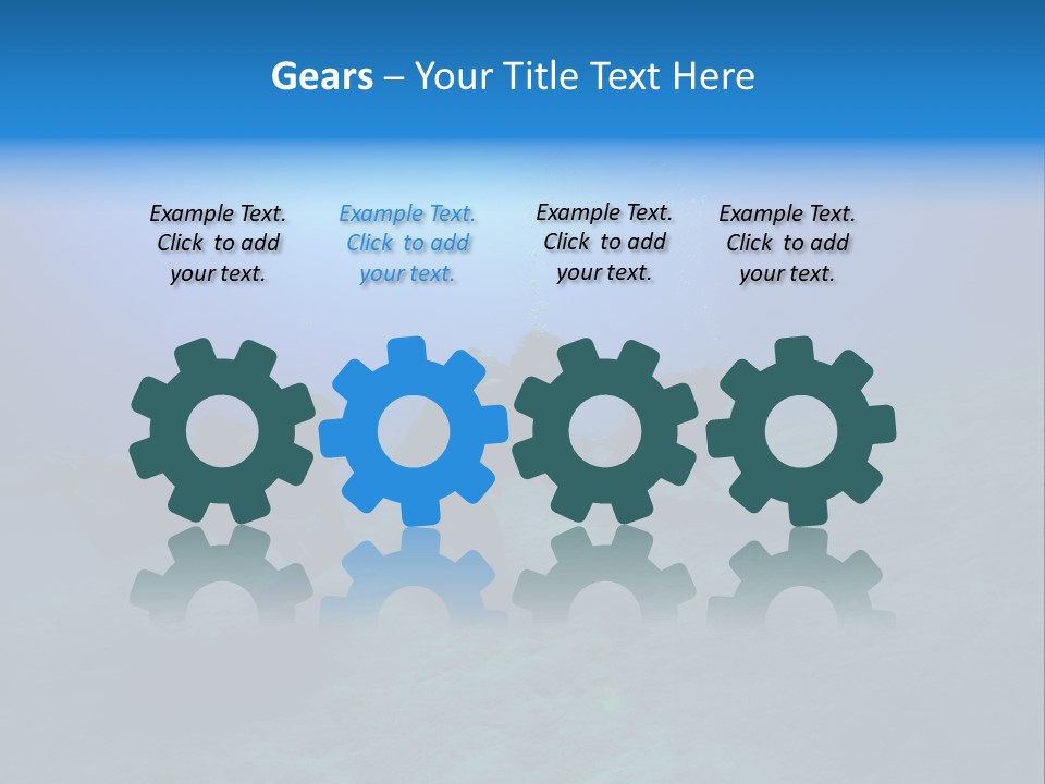 Blue Scuba Shallow Diving PowerPoint Template