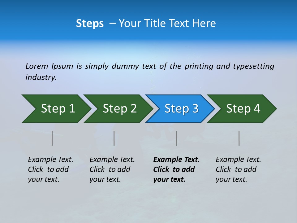 Blue Scuba Shallow Diving PowerPoint Template