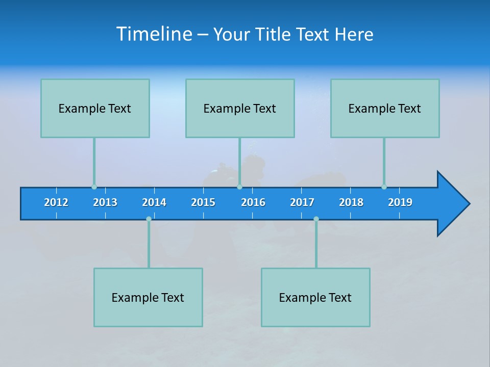Blue Scuba Shallow Diving PowerPoint Template