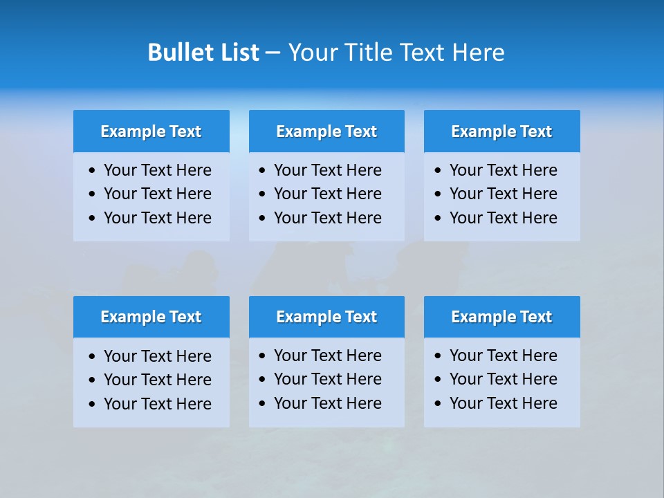 Blue Scuba Shallow Diving PowerPoint Template