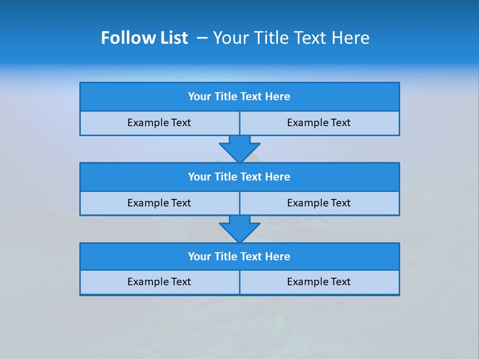 Blue Scuba Shallow Diving PowerPoint Template