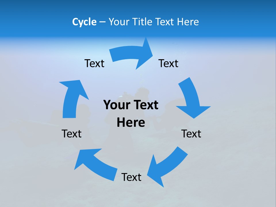 Blue Scuba Shallow Diving PowerPoint Template