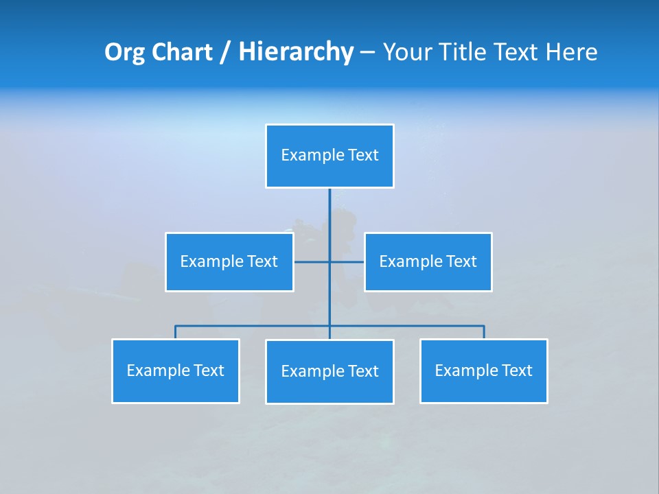 Blue Scuba Shallow Diving PowerPoint Template