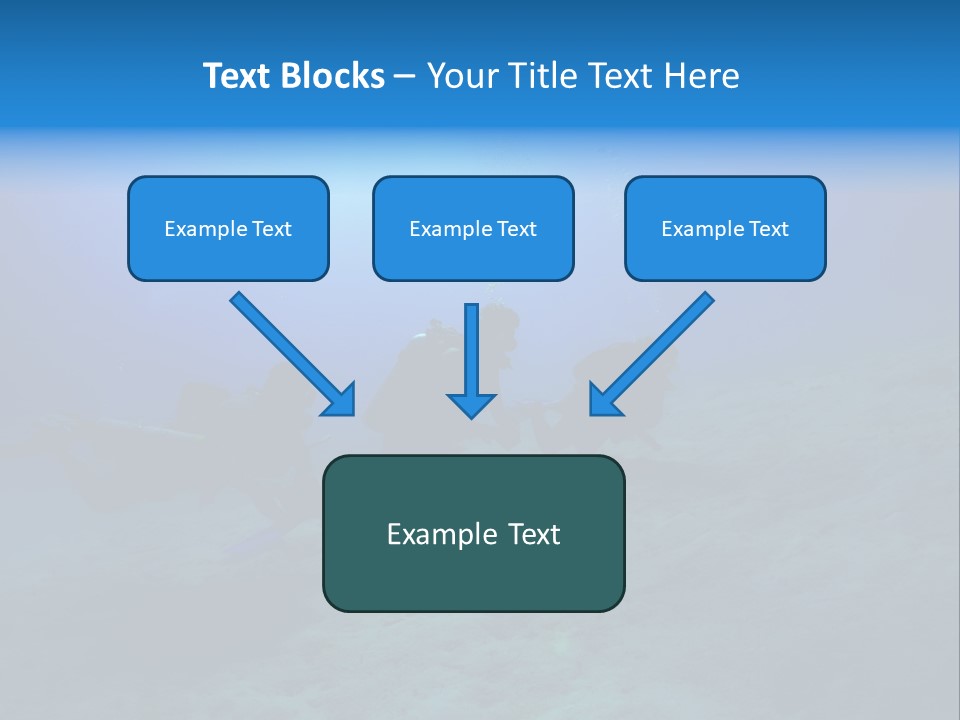 Blue Scuba Shallow Diving PowerPoint Template