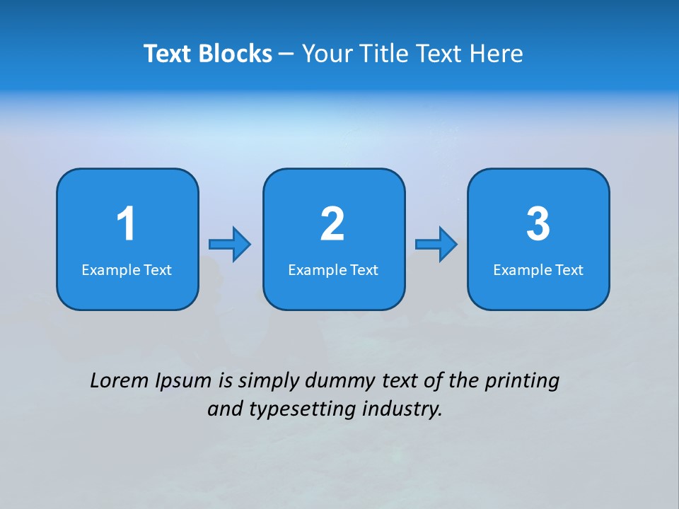 Blue Scuba Shallow Diving PowerPoint Template