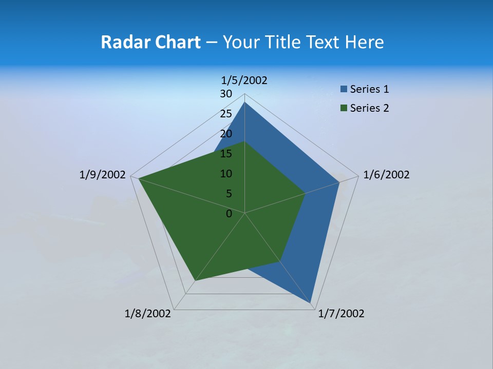 Blue Scuba Shallow Diving PowerPoint Template