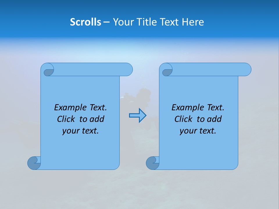 Blue Scuba Shallow Diving PowerPoint Template