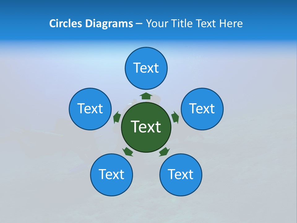 Blue Scuba Shallow Diving PowerPoint Template