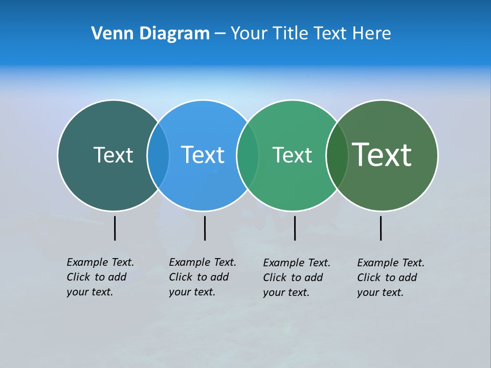 Blue Scuba Shallow Diving PowerPoint Template