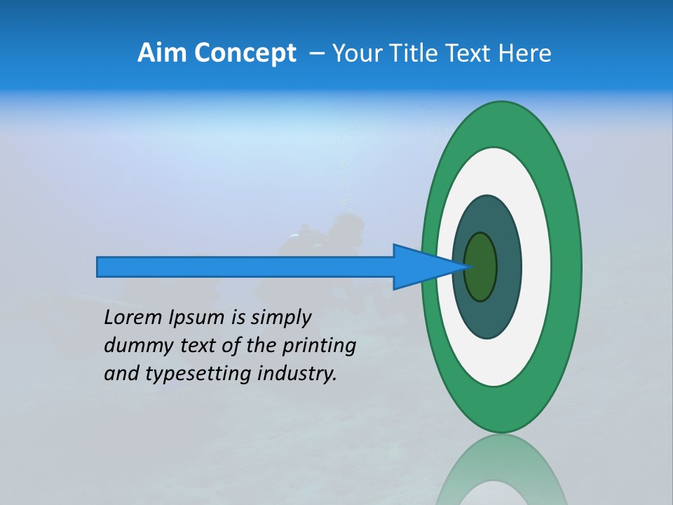 Blue Scuba Shallow Diving PowerPoint Template