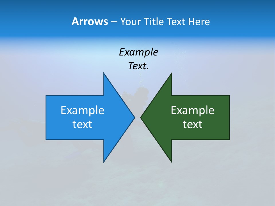 Blue Scuba Shallow Diving PowerPoint Template