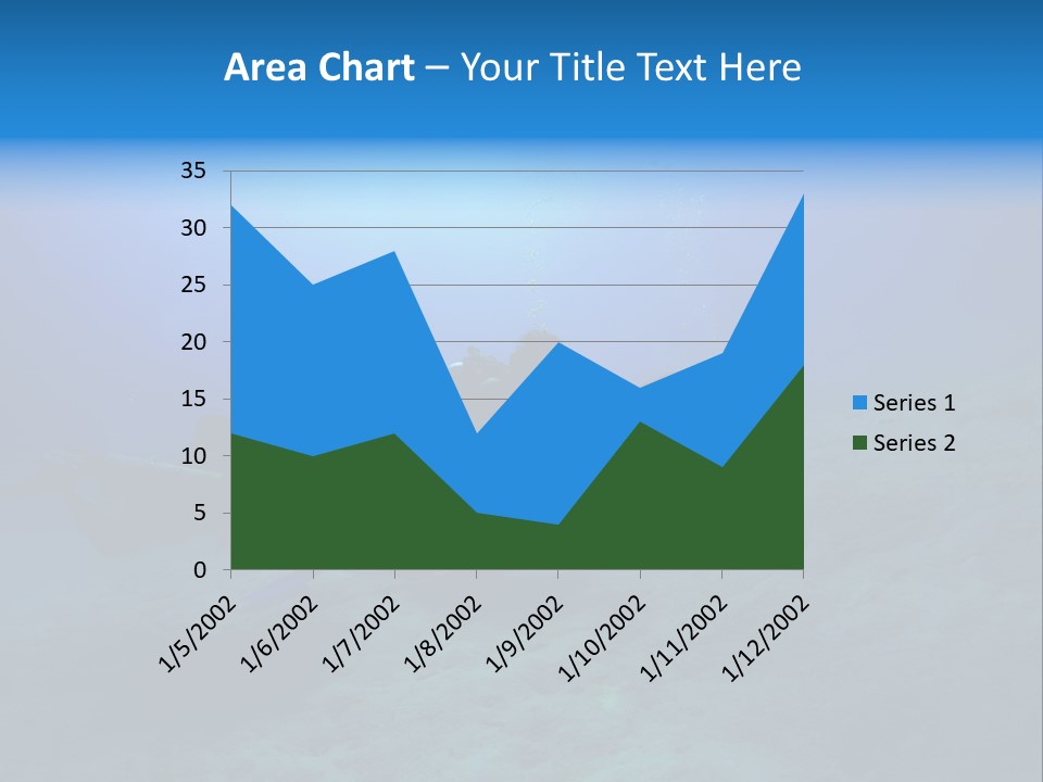 Blue Scuba Shallow Diving PowerPoint Template