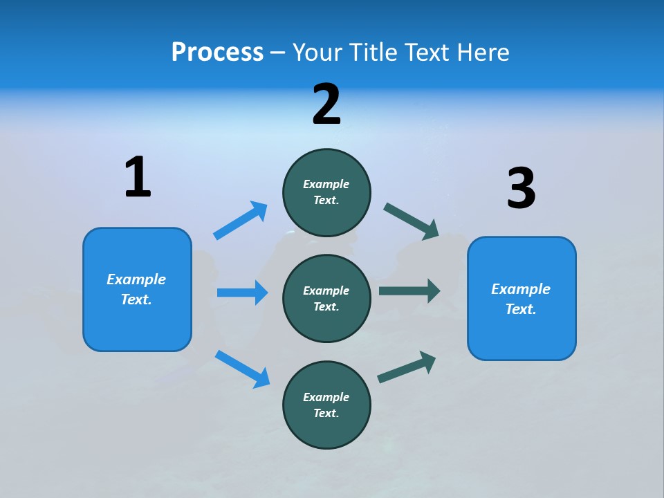 Blue Scuba Shallow Diving PowerPoint Template