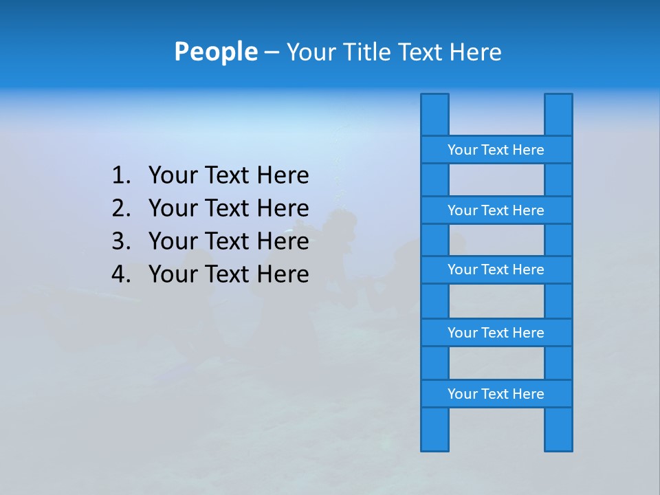 Blue Scuba Shallow Diving PowerPoint Template