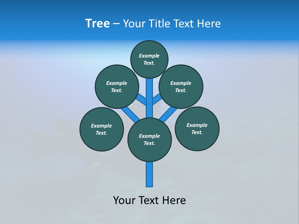 Blue Scuba Shallow Diving PowerPoint Template