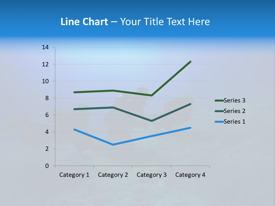 Blue Scuba Shallow Diving PowerPoint Template