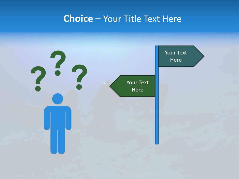 Blue Scuba Shallow Diving PowerPoint Template