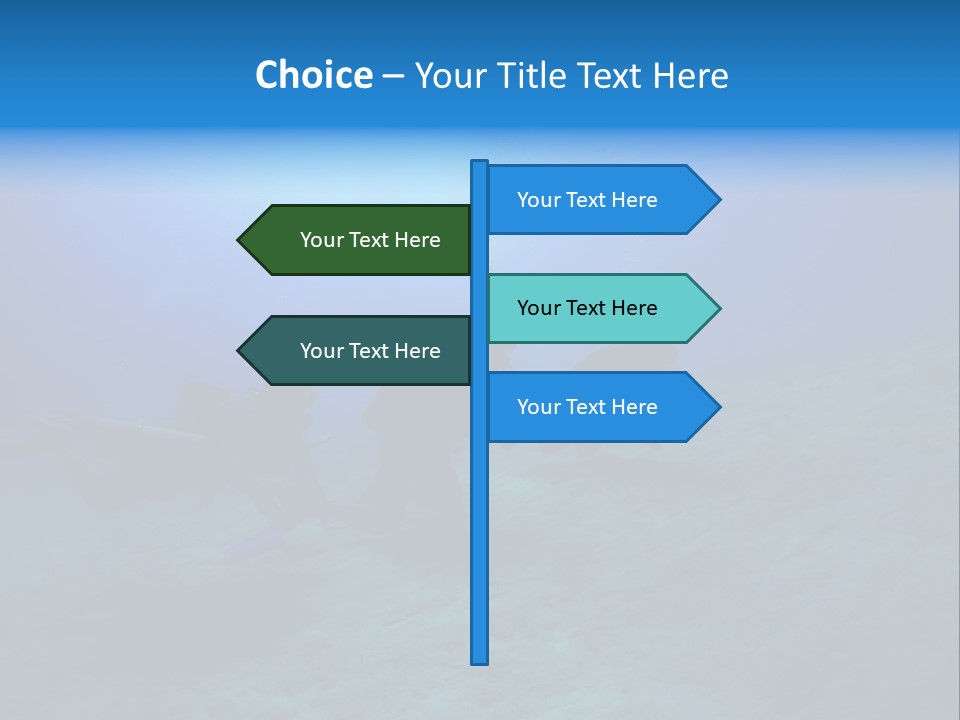 Blue Scuba Shallow Diving PowerPoint Template