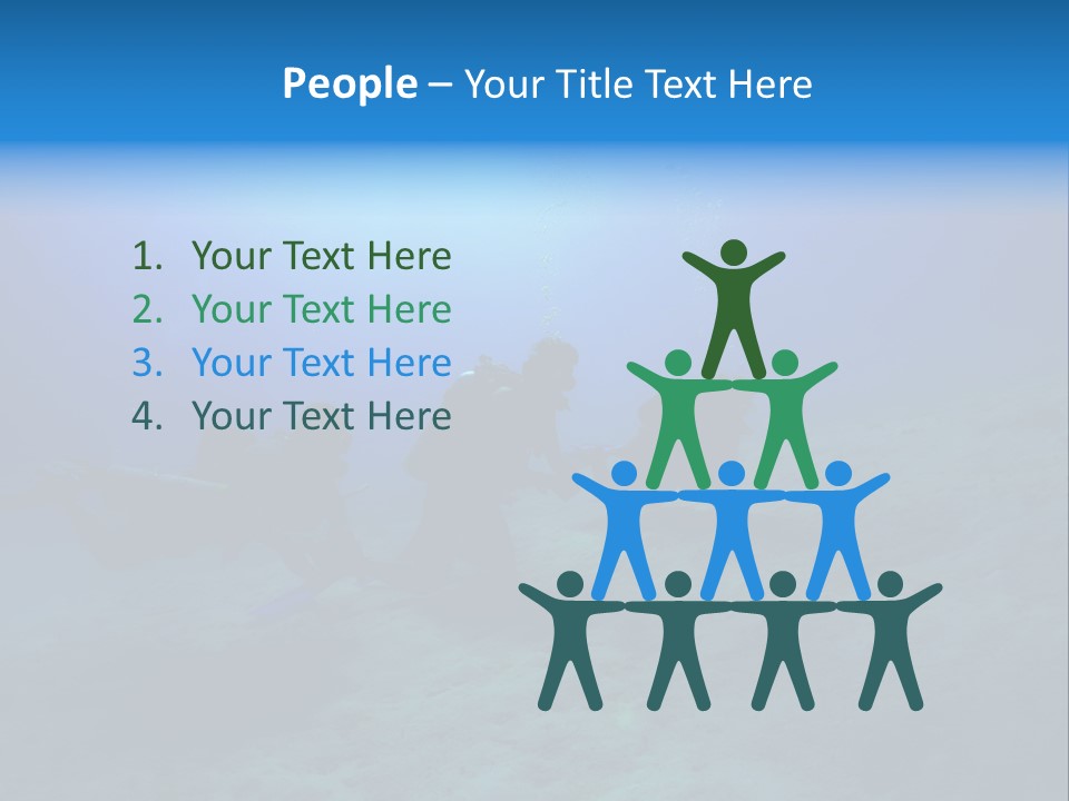 Blue Scuba Shallow Diving PowerPoint Template